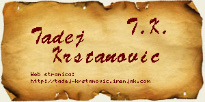 Tadej Krstanović vizit kartica